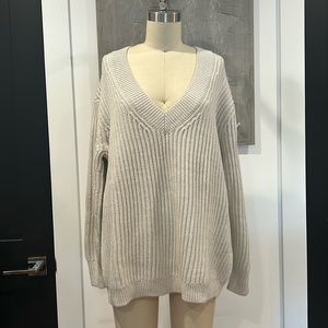 Babaton Cream V-Neck Sweater